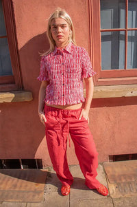Nooki Astrid Red Check Blouse - The Mercantile London
