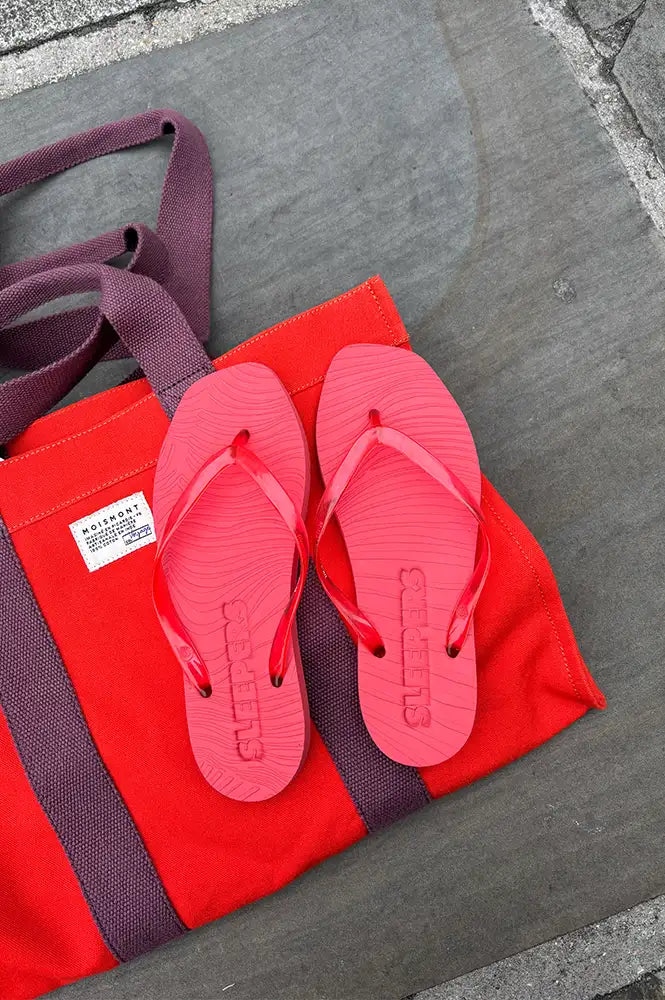 Sleepers Tapered Red Flip Flops - The Mercantile London