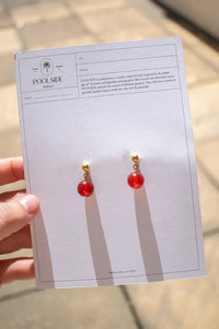 Anni Lu Float Red Jade Earrings - The Mercantile London