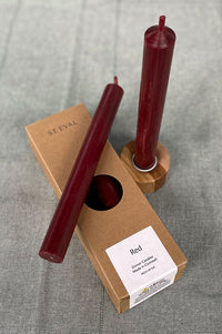 St. Eval Red Dinner Candle - The Mercantile London