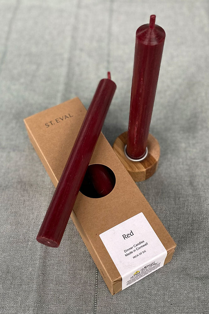 St. Eval Red Dinner Candle - The Mercantile London