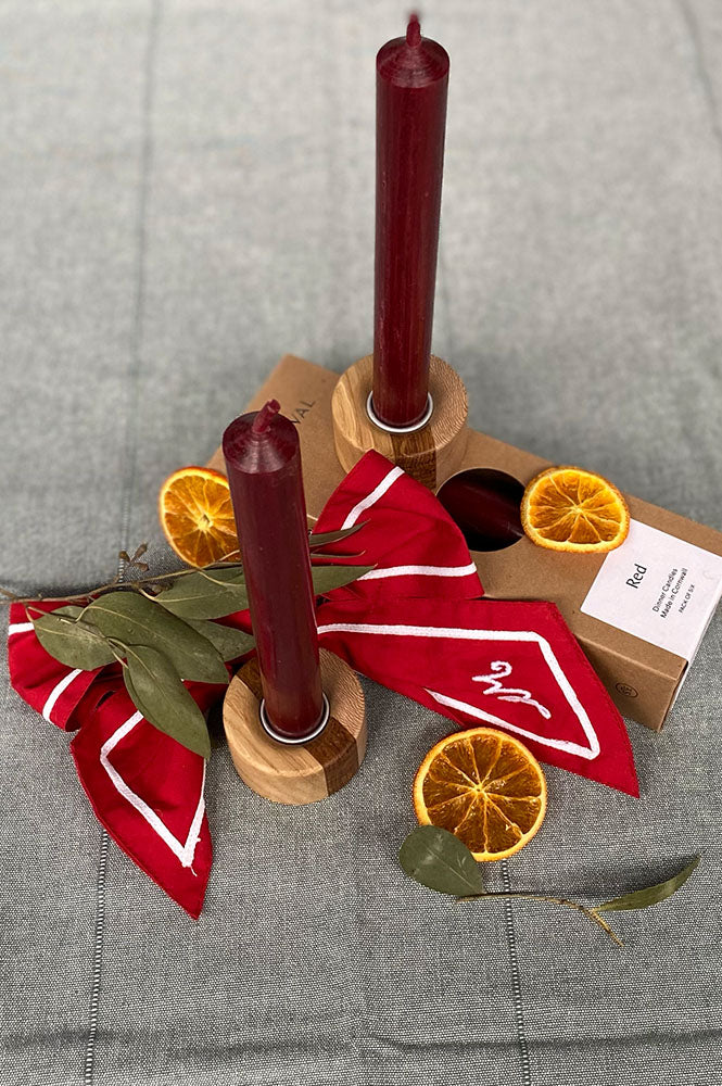 St. Eval Red Dinner Candle - The Mercantile London