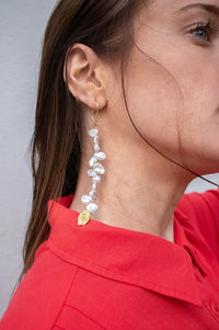 Reflection Blooming Moment Gold Single Keshi Ear Chain - The Mercantile London