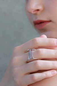 Reflection Column Silver Ring - The Mercantile London