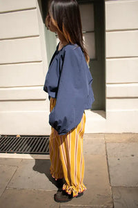 Mod Ref Jenna Navy Long Sleeve Bubble Top