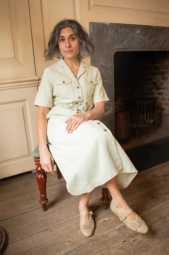 Atelier Rêve Kunis Celadon Green Dress - The Mercantile London