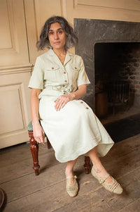 Atelier Rêve Kunis Celadon Green Dress - The Mercantile London