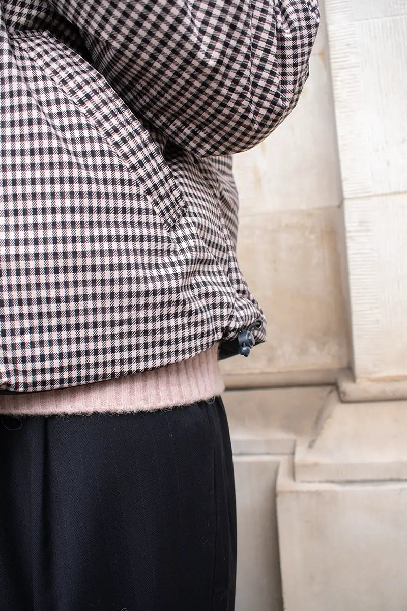Object Timia Reversible Macadamia Check & Raven Puffer Jacket - The Mercantile London