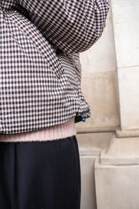 Object Timia Reversible Macadamia Check & Raven Puffer Jacket - The Mercantile London