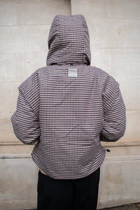 Object Timia Reversible Macadamia Check & Raven Puffer Jacket - The Mercantile London