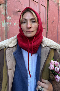 Mercantile Burgundy Drawstring Hood