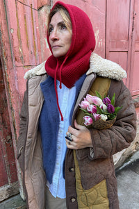 Mercantile Burgundy Drawstring Hood