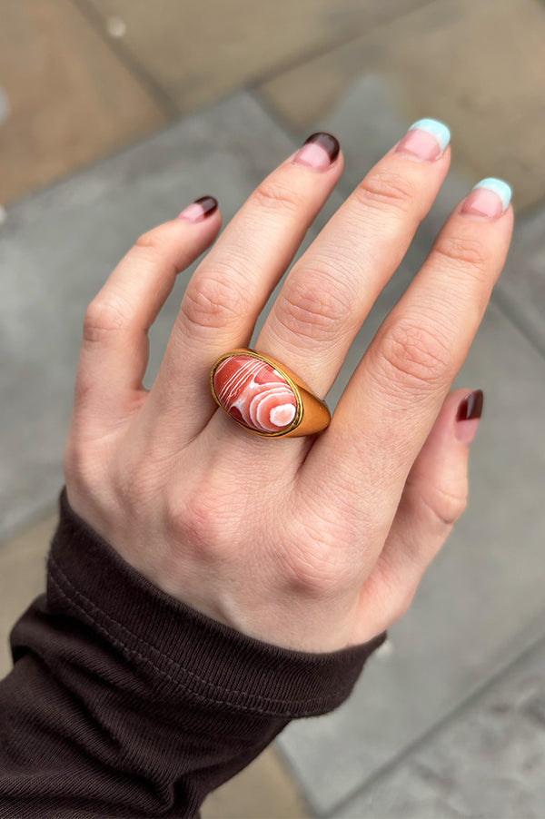 Shyla Serifos Rhodochrosite Ring - The Mercantile London