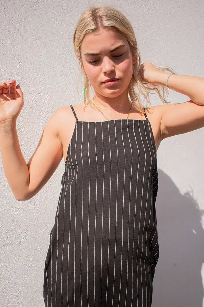 Rita Row Trena Black Stripe Dress - The Mercantile London