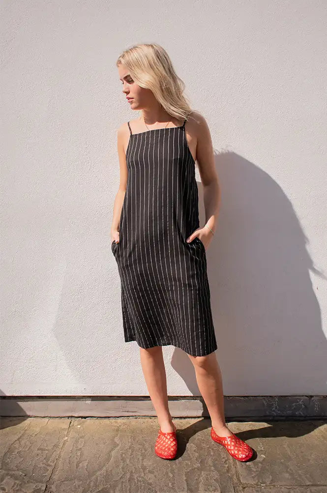 Rita Row Trena Black Stripe Dress - The Mercantile London