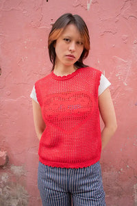 Rita Row Elise Red Heart Vest Top - The Mercantile London