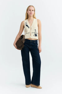 Thinking Mu Robbie Swimmers Ecru Vest - The Mercantile London