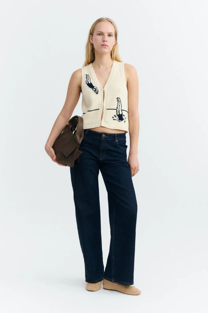 Thinking Mu Robbie Swimmers Ecru Vest - The Mercantile London