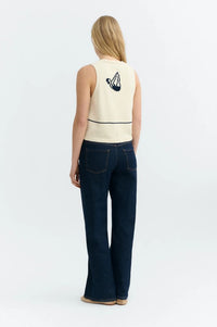 Thinking Mu Robbie Swimmers Ecru Vest - The Mercantile London
