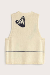 Thinking Mu Robbie Swimmers Ecru Vest - The Mercantile London