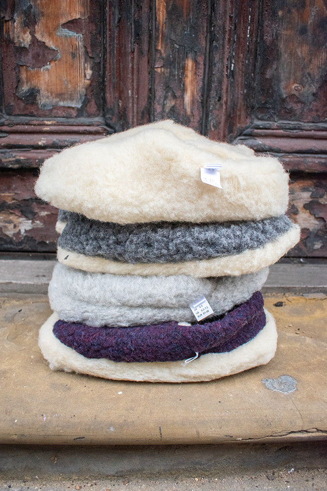 YOKO Wool Roma Natural Slippers - The Mercantile London