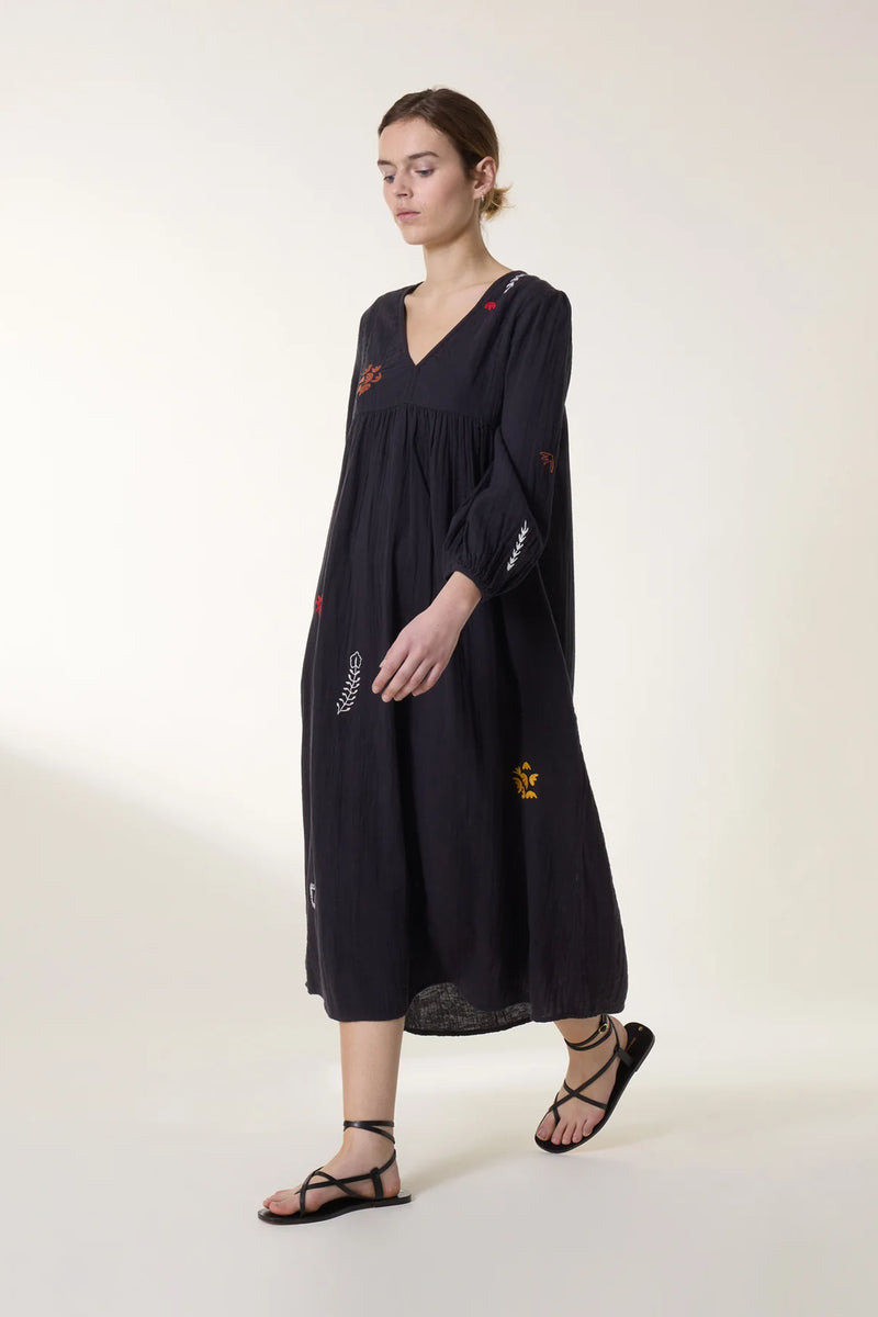 Leon & Harper Romaine Carbon Dress - The Mercantile London