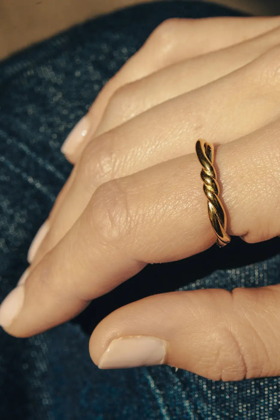 Nordic Muse Rope Knit Ring - The Mercantile London