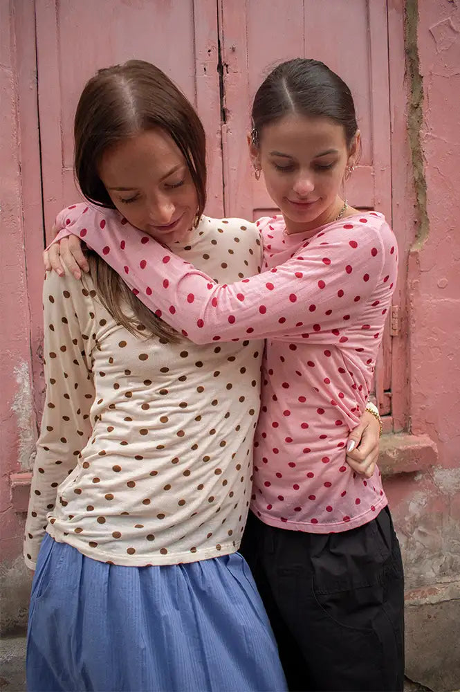 Marta Elissa Rose Polka Dot T-Shirt - The Mercantile London