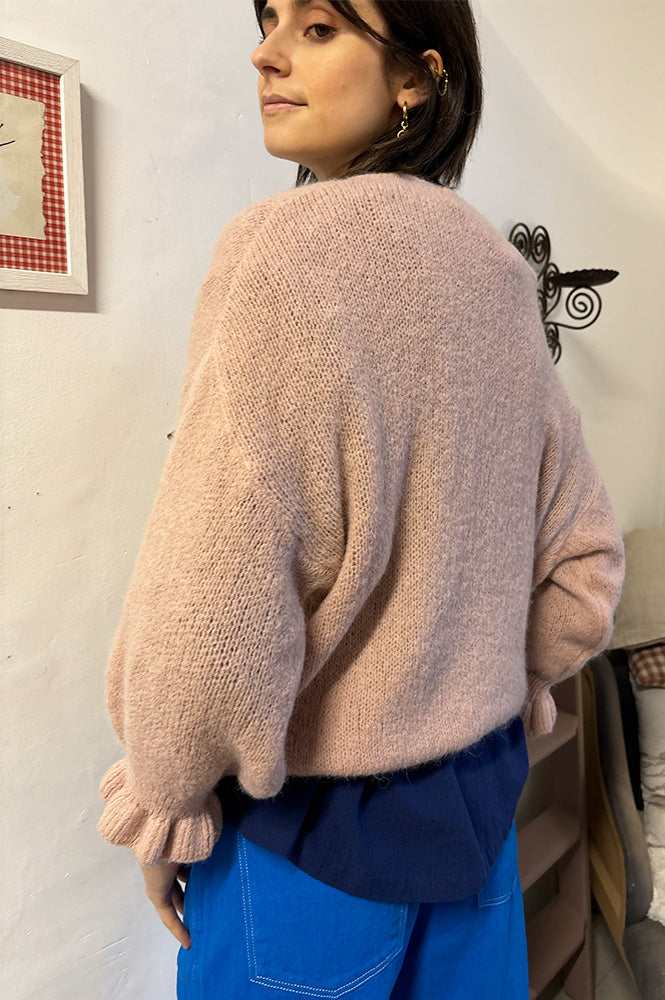 Marta Juliana Old Rose Cardigan - The Mercantile London