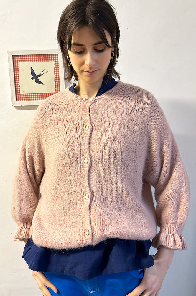 Marta Juliana Old Rose Cardigan - The Mercantile London
