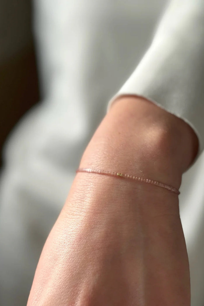 MAAS Muse Glass Miyuki Bead Rose Bracelet - The Mercantile London