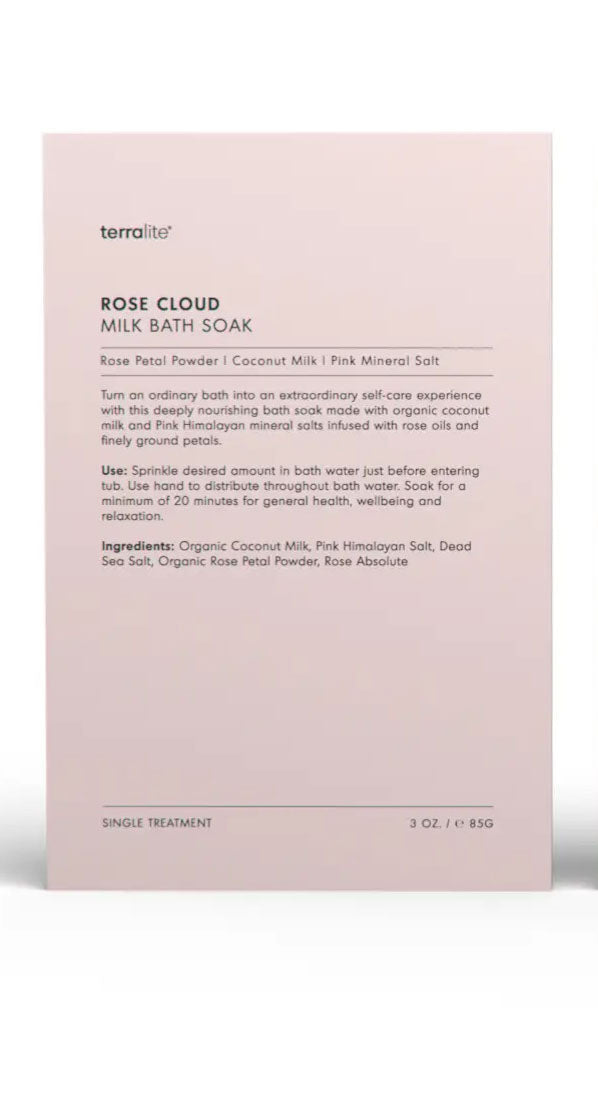 Terralite Rose Cloud Milk Bath Soak - The Mercantile London