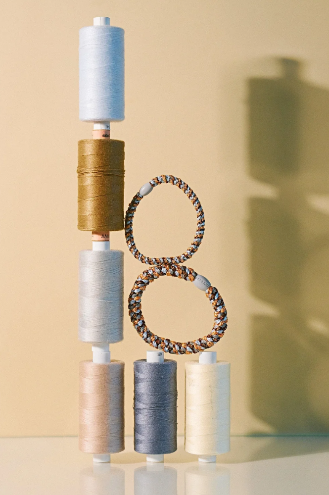 KKNEKKI Mix Rosegold Seablue Hair Tie - The Mercantile London