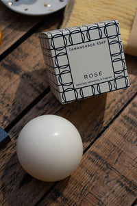 Tamanohada Rose Round Soap - The Mercantile London