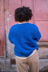 American Vintage Niby Royal Blue Marl Cardigan