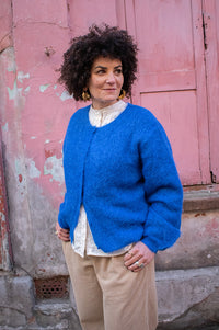 American Vintage Niby Royal Blue Marl Cardigan