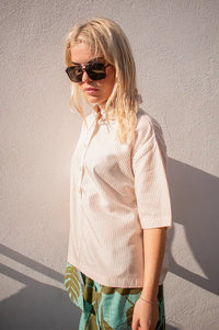 Hod Isabelle Caramel Stripe Blouse - The Mercantile London