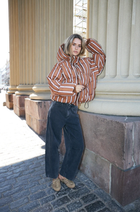 Lolly's Laundry Shelby Rust Stripe Jacket