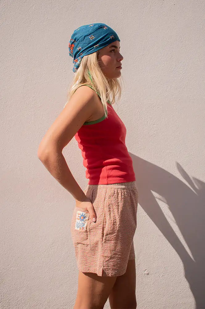 Thinking Mu Harriet Ivy Clavel Contrast Top - The Mercantile London