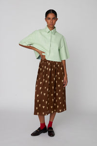 Stella Nova Heart Prink Silk Skirt - The Mercantile London