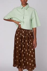 Stella Nova Heart Prink Silk Skirt - The Mercantile London