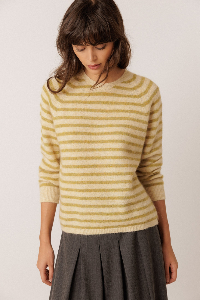 Indi & Cold Sailor Safari Green Stripe Knit