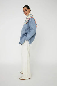 Stella Nova Oversize Sailor Quilted Lovely Blue Coat - The Mercantile London
