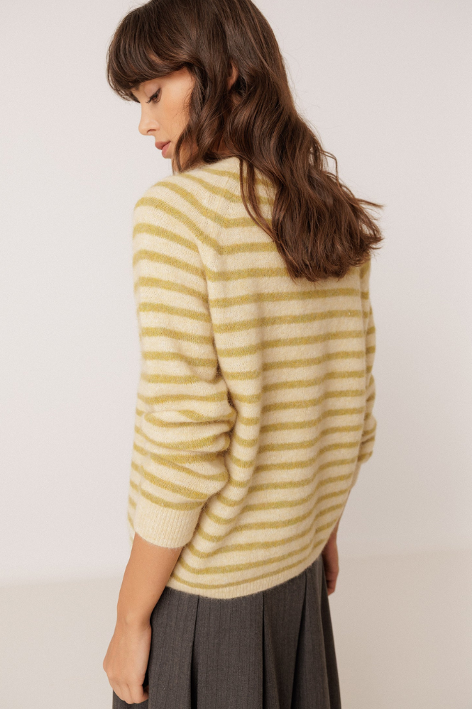 Indi & Cold Sailor Safari Green Stripe Knit