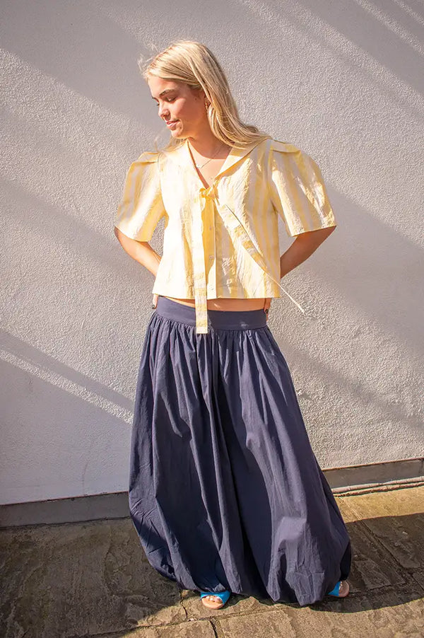 The Tiny Big Sister Yellow Striped Blouse - The Mercantile London