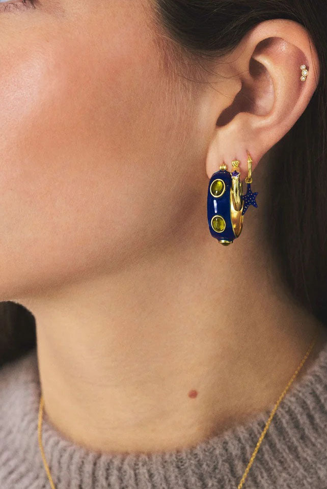 Anna + Nina Single Sally Hoop Earring - The Mercantile London
