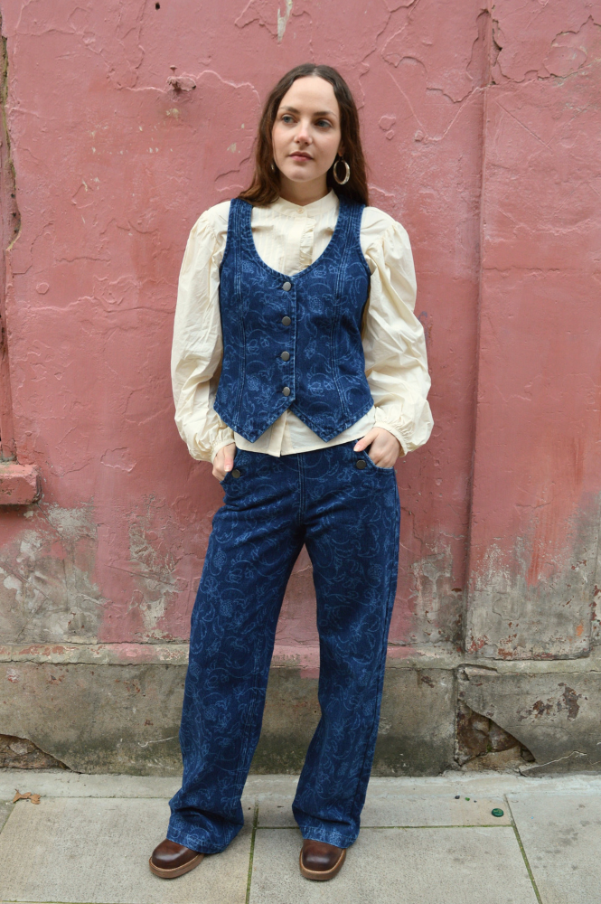 Seventy + Mochi Margot Baroque Nightfall Jeans - The Mercantile London