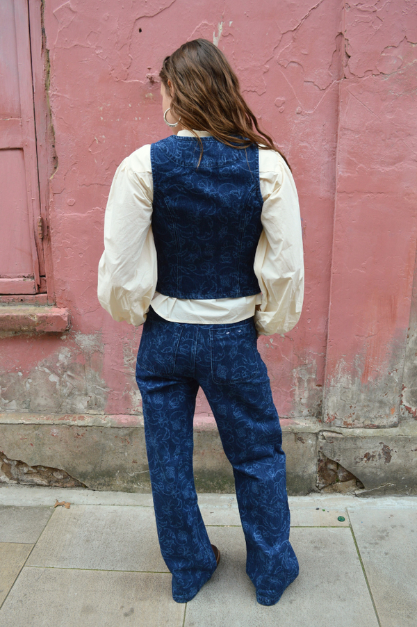 Seventy + Mochi Margot Baroque Nightfall Jeans - The Mercantile London