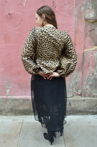 Samdi Bella Leopard Jacquard Blouse - The Mercantile London