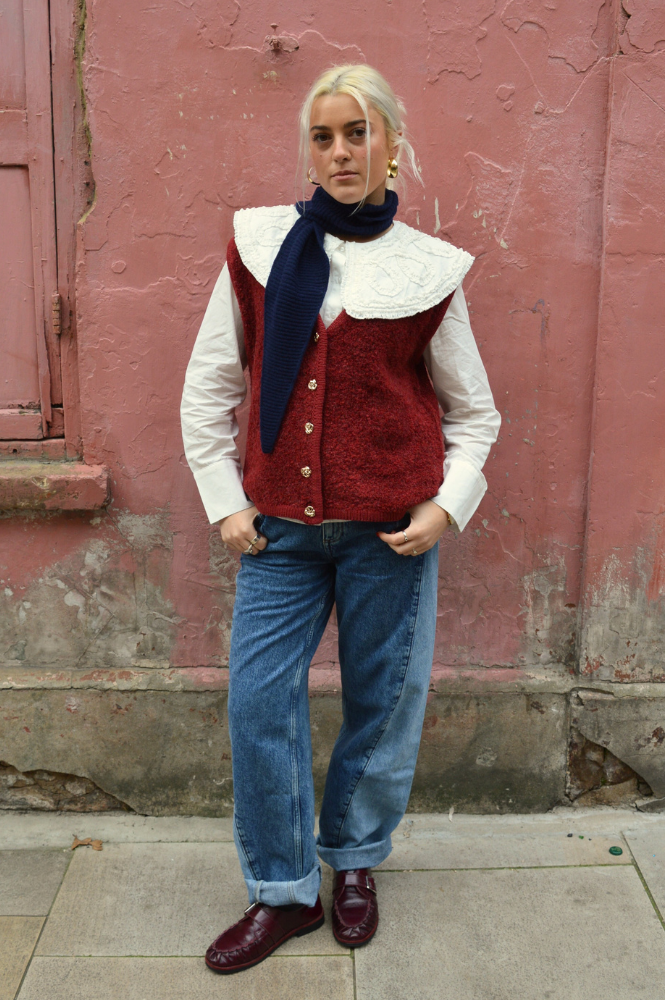 ICHI Blarisa Biking Red Vest - The Mercantile London